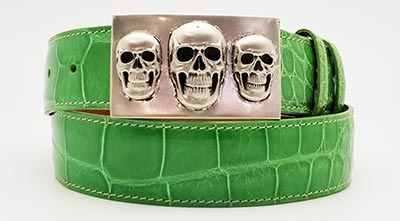 Lime green skulls