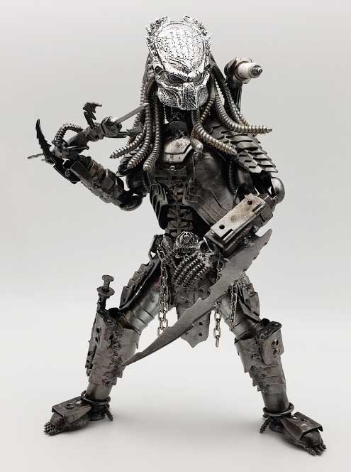 Large Predator inspired Metal Sculpture w/mask