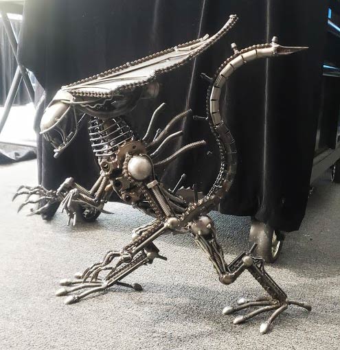 Alien inspired (QUEEN) Recycled Metal Sculpture