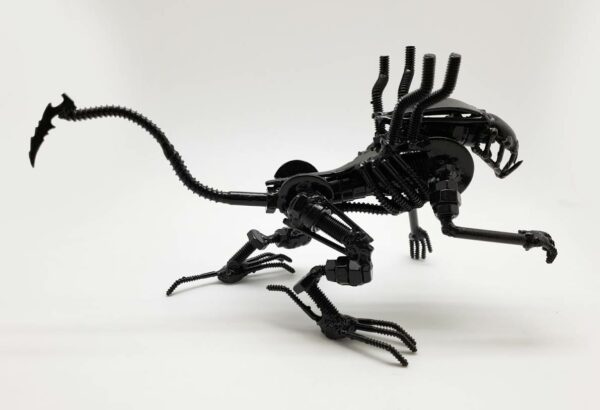 Alien inspired (attacking) Recycled Metal Sculpture