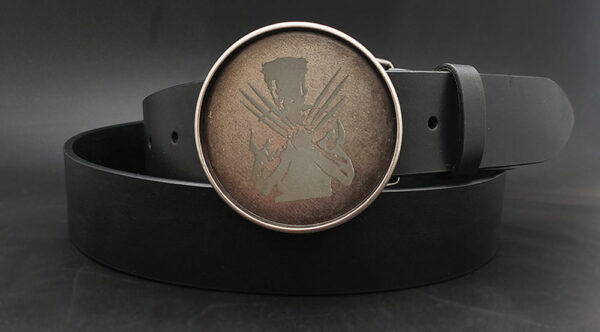 Wolverine inspired engraved metal buckle