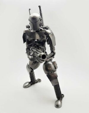 Boba Fett inspired recycled metal art
