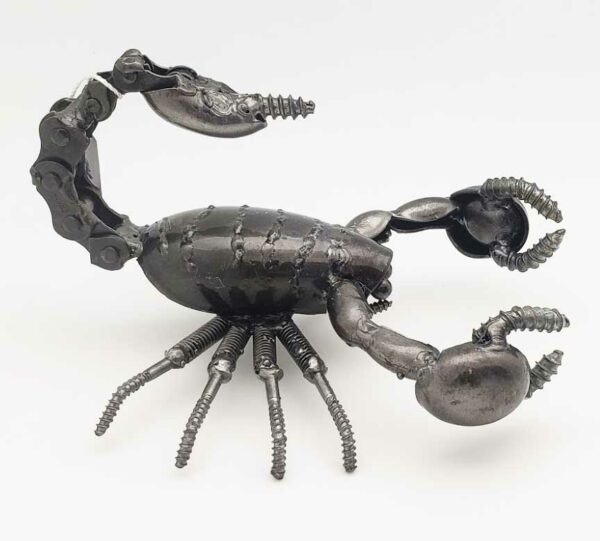 Scorpion recycled metal sculpture